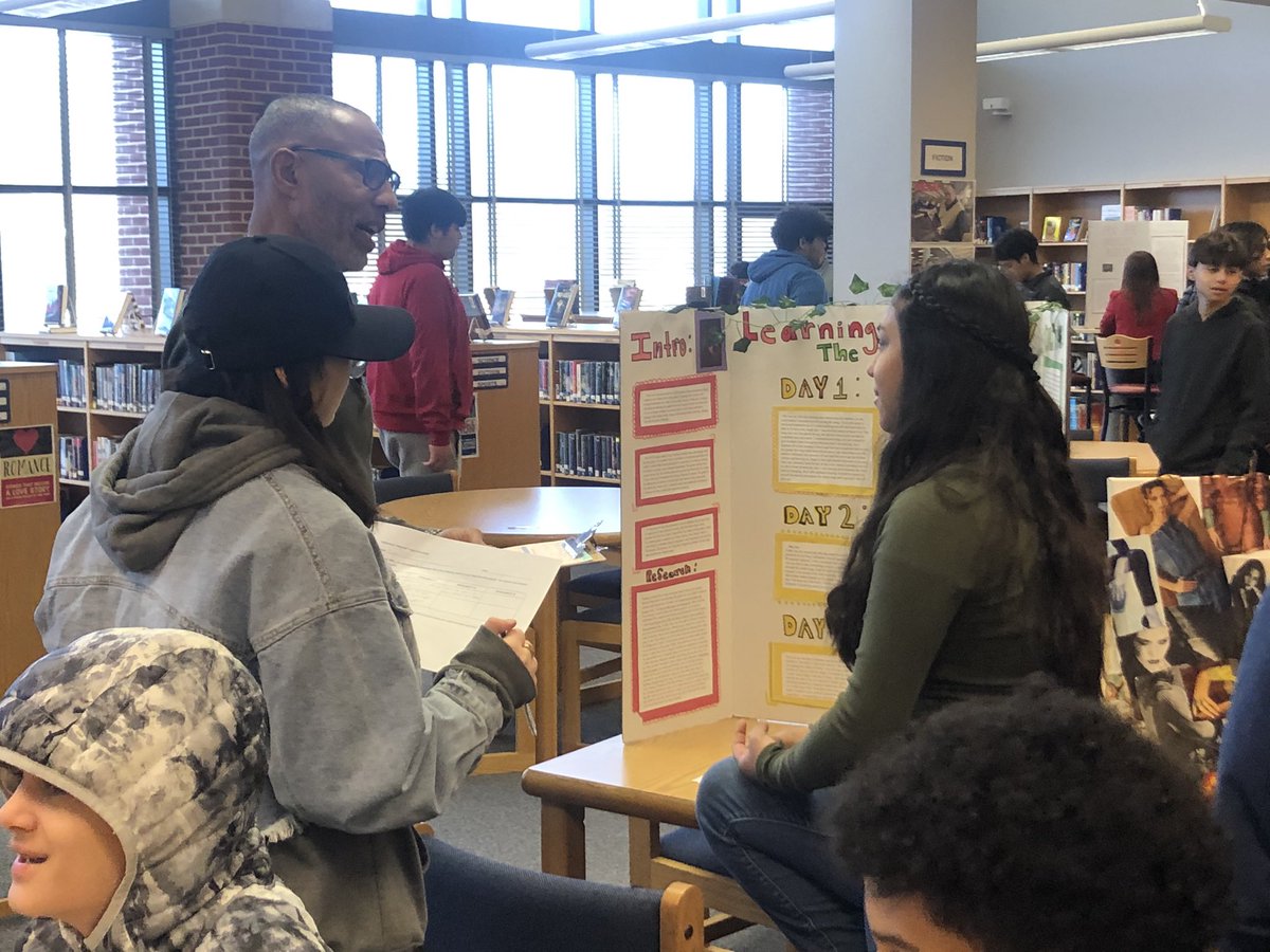 JusticeHS_IB's tweet photo. @ibmyp Personal Project Showcase underway at Justice High School! Students showing off their passions and learning! @TiffanyNarcisse @FCPSR2 https://t.co/0pz8hzeQ5z