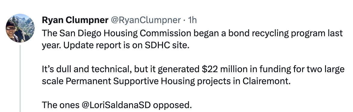 LoriSaldanaSD's tweet photo. Many of #RyanClumpner's tweets appear related to his appointed position & work on @theSDHC
Is it part of his Board responsibilities?
If so- Is he in compliance w/@CityofSanDiego policies?
Or is he being paid to troll via @MayorToddGloria's New San Diego PAC?
Stay tuned...
2/ https://t.co/QR3un2nslf