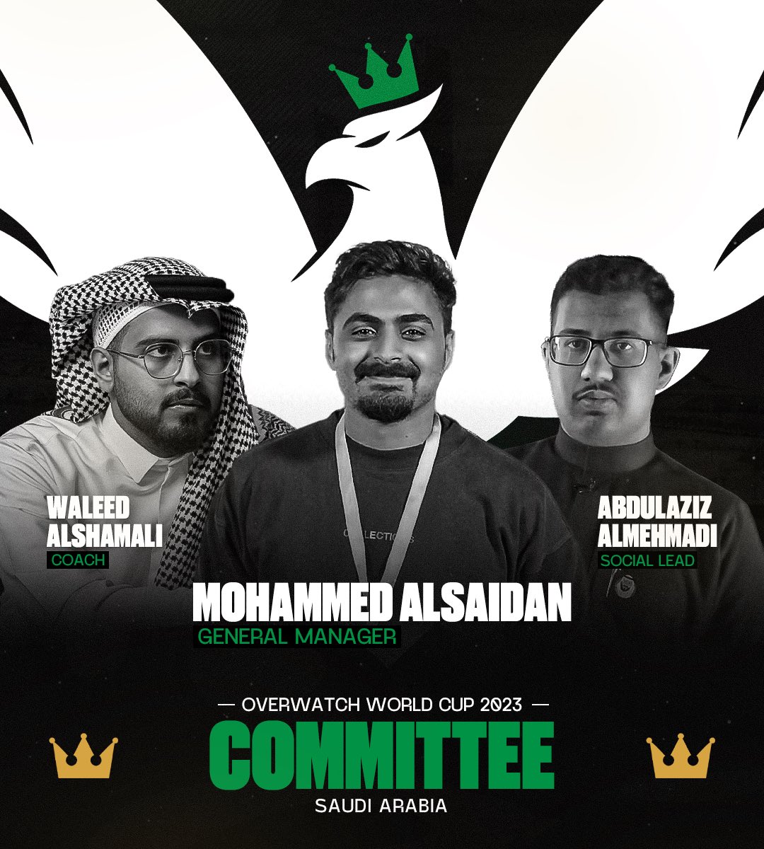 نـقدّم لكم فريق عمل المنتخب السعودي لكـأس العالم #اوفرواتش #OWWC2023 🇸🇦

💼| مديـر المنتخب: <a href="/Scar_s6/">M Al-Saidan 🇸🇦</a> 
📲| مديـر المجتمع: <a href="/owBrain1/">برين 🧠</a> 
🧠| المـدرّب: <a href="/W1llyv/">ويلي | Waleed Alshamali 🧠</a>