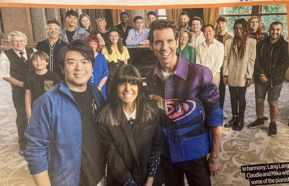 tesslamacraft's tweet photo. A rather lovely new series #ThePiano starts tonight 9pm, C4 - made me emotional (esp Harry ❤️) good to chat to @lang_lang @ClaudiaWinkle and @mikasounds for @tvtimesmagazine https://t.co/IBjm7XzOun
