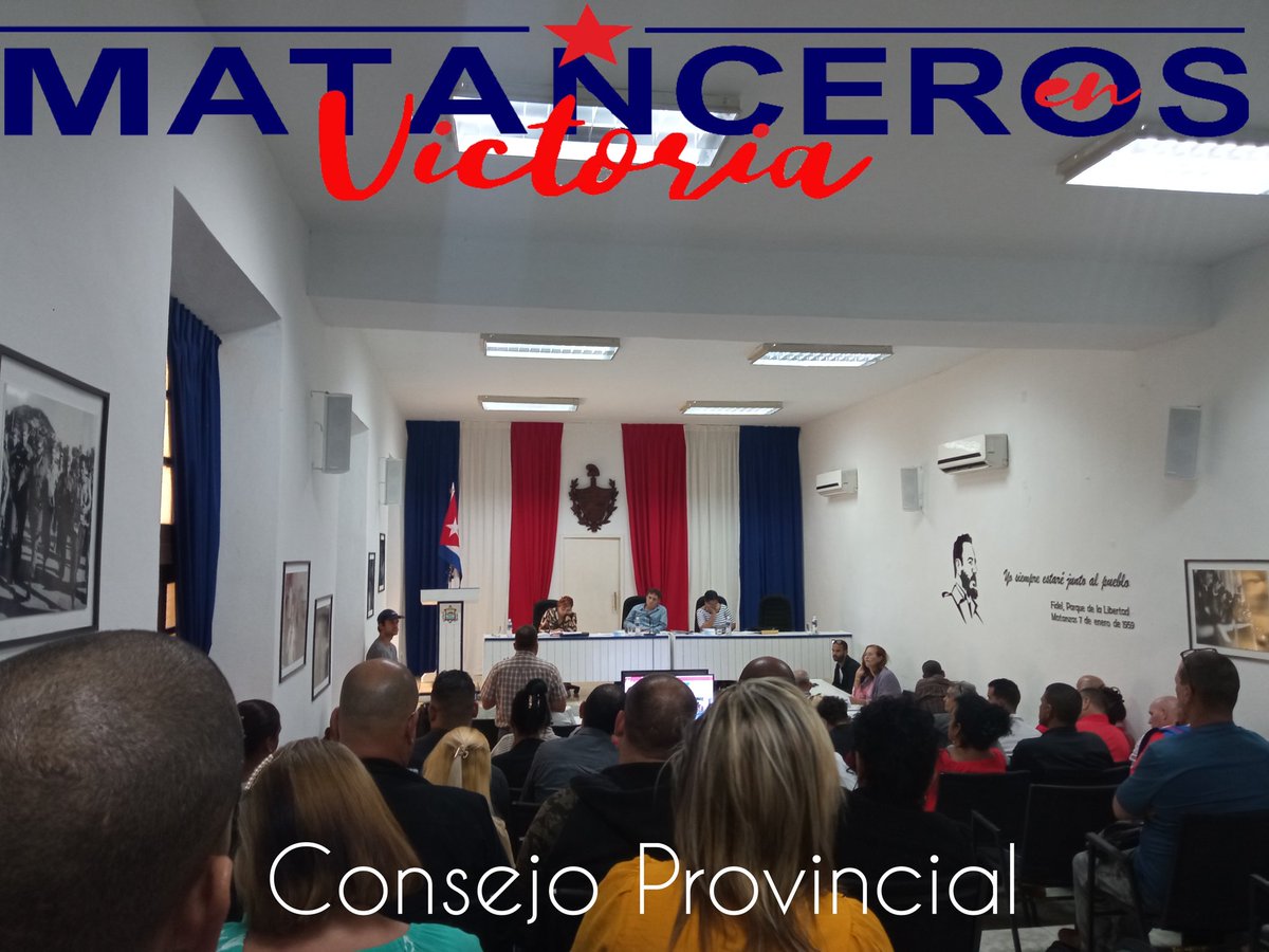SuselyMorfaG's tweet photo. Se desarrolla #hoy Consejo Provincial en #Matanzas correspondiente al mes en curso. Participan presidentes, vicepresidentes e intendentes de cada uno de los municipios.
#MatancerosEnVictoria #MejorEsPosible @DiazCanelB @MMarreroCruz @DrRobertoMOjeda @mariofsabines https://t.co/GZZijEhdmm