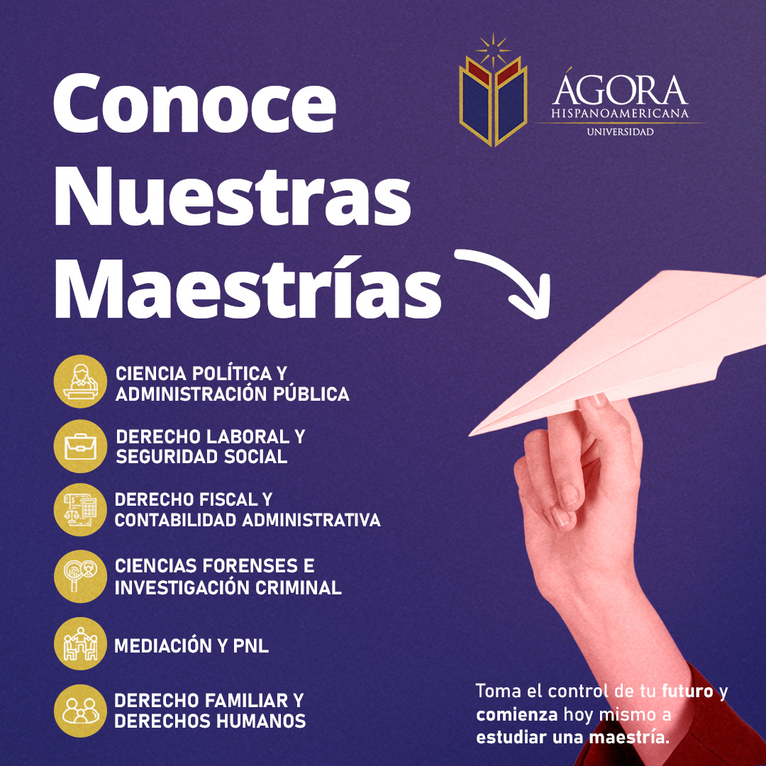 ¡Estudia tu maestría con nosotros! 

Nosotros te brindamos la oportunidad de especializarte en tu campo de interés y mejora tus oportunidades laborales, no pierdas tu oportunidad en invertir en tu futuro y haz realidad tus metas profesionales.
#maestría #derecho #cienciasforenses
