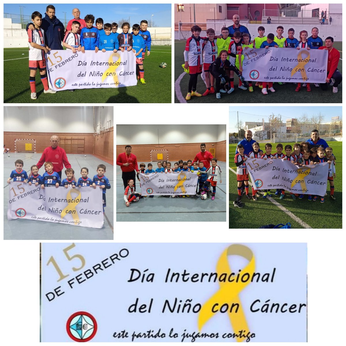 CDLaCorchera's tweet photo. Hoy es el #DíaInternacionalDelNiñoConCáncer. En los entrenamientos de hoy, nuestros equipos han mostrado su apoyo para hacerles llegar toda nuestra fuerza💪💪💪 #EstePartidoLoJugamosContigo
#LaCorchera #15DeFebrero #MásQueFútbol #AECC #Aoex
 #FútbolBase #SeguimosAprendiendo #FexF https://t.co/uiyB9Bjdsa