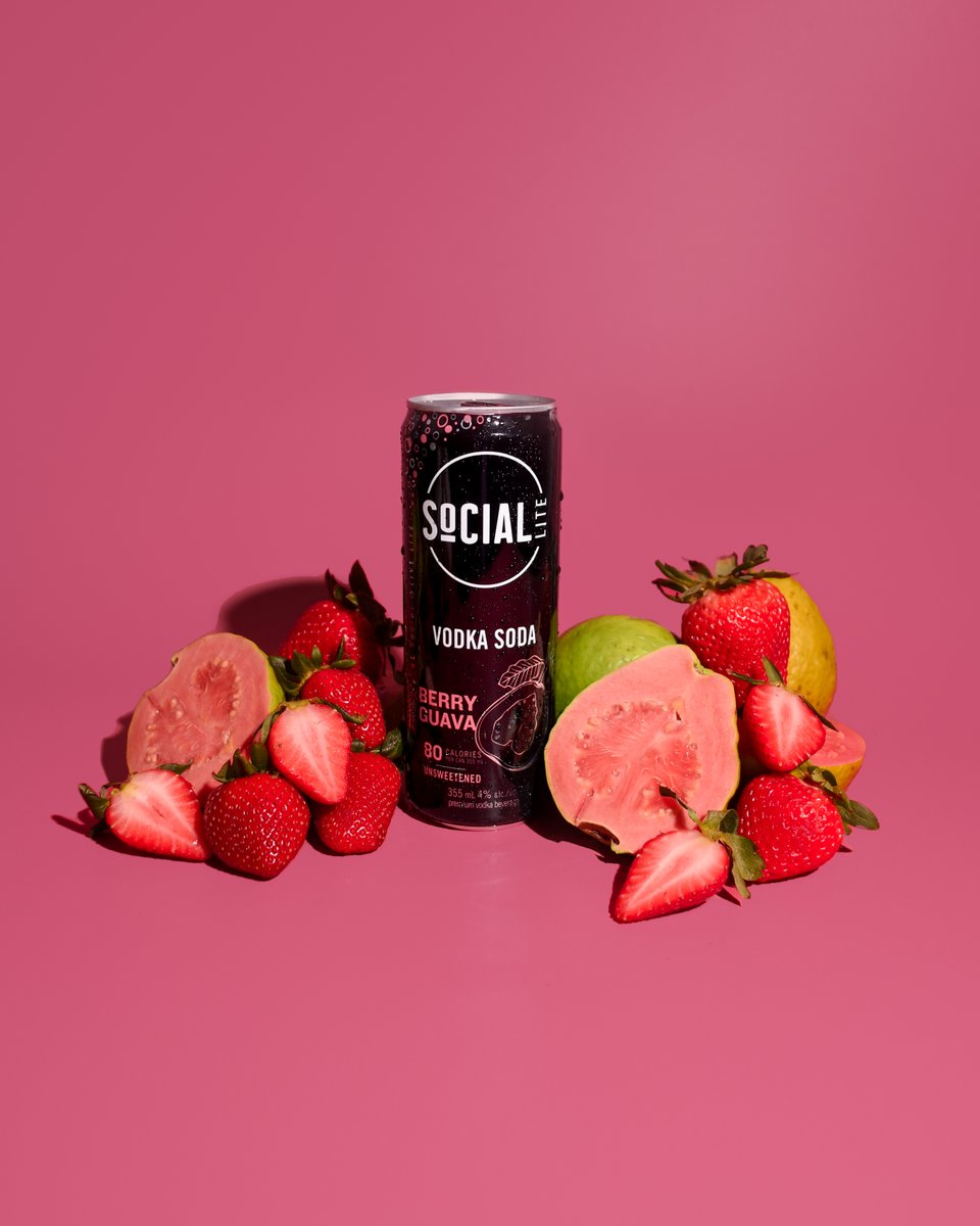 Introducing Berry Guava SoCIAL LITE! The tropical taste of sweet and flowery guava 
combined with a refreshing berry finish all in one can.

Hitting shelves this Spring in Ontario only.