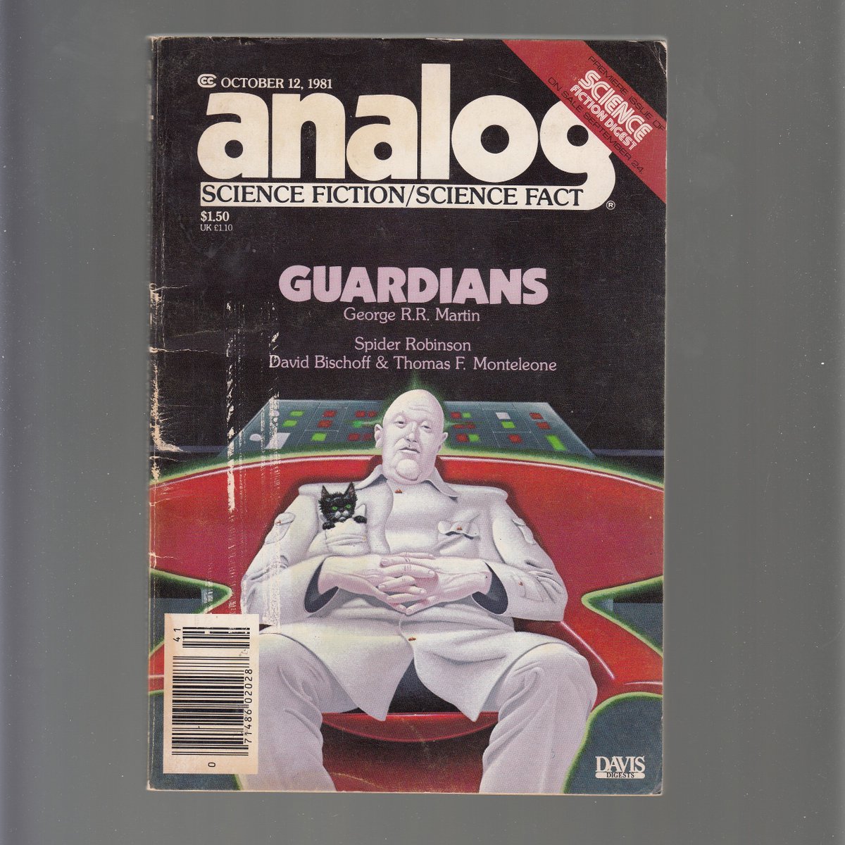 TimothyImholt's tweet photo. Doing some #SciFi #CoverArt lately. Analog October 1981, containing Guardians by George RR Martin.
#ScienceFiction #SYFY #SYFYWIRE #retroscifiart https://t.co/rudMK2gftY
