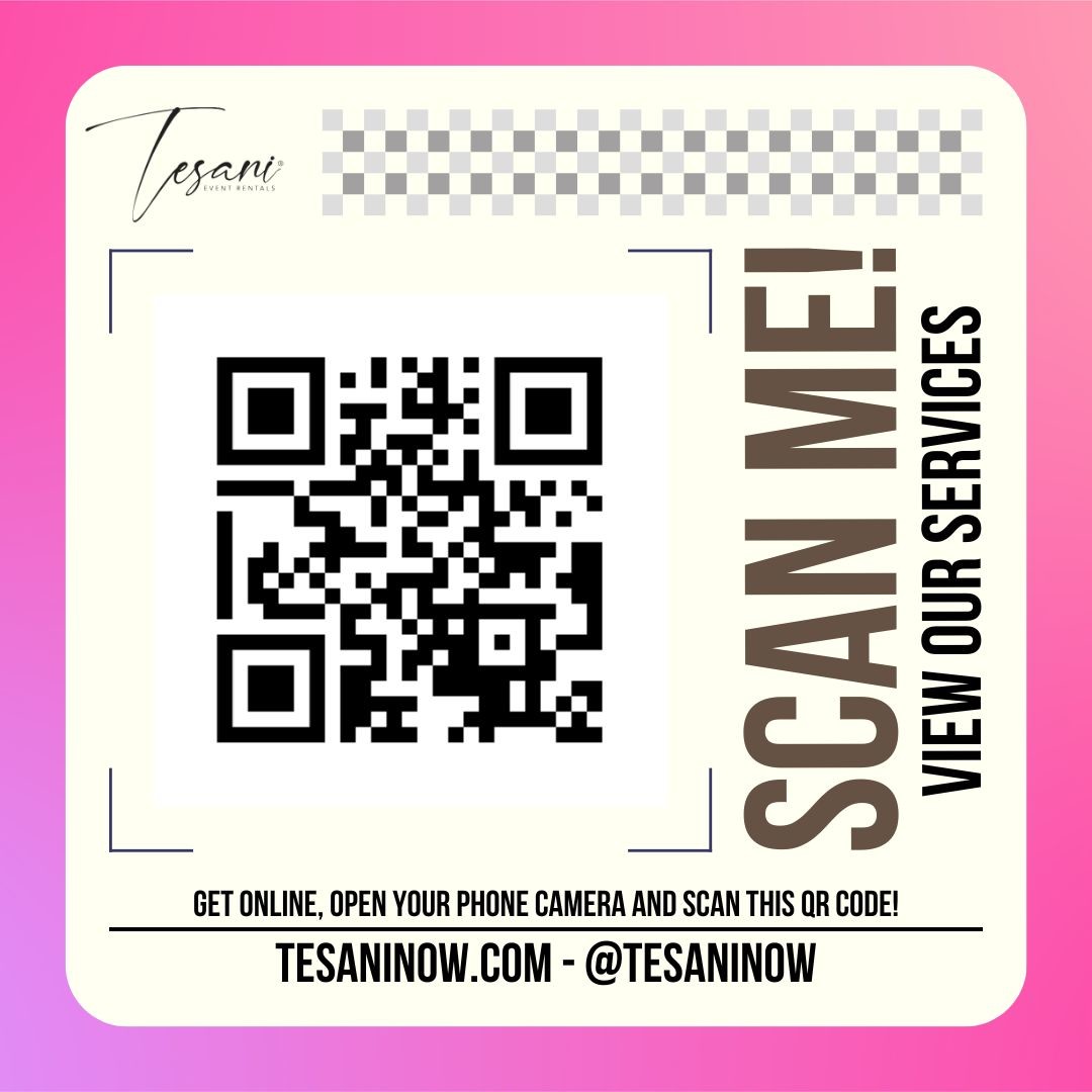See our photo booth rental services.📸 Use your phone to scan our QR Code! 
#tesaninow #tesani #photobooth #events #rental #photoboothrental #photographyservices #weddingphotobooth #partyphotobooth #eventphotobooth #californiaparty #californiaevents #qrcode #scanthecode