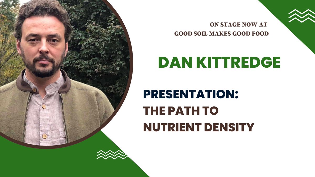 SaskSoil's tweet image. Dan Kittredge is on stage now at #GSMGF23! #nutrientdensity