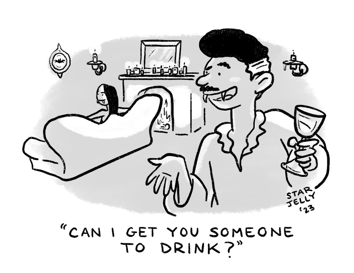 A belated Valentine’s Day comic for you 🧛🏻♥️

#comic #comicart #vampires