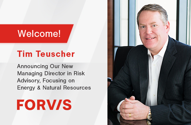 Rob_Opitz's tweet photo. .@FORVIS has added Tim Teuscher as a managing director within our Energy &amp; Natural Resources Advisory Practice. With over 30 years of experience, he's a valuable addition to the team. Learn more about Tim. https://t.co/cf0gfFSQMu https://t.co/RoXz91tKeC