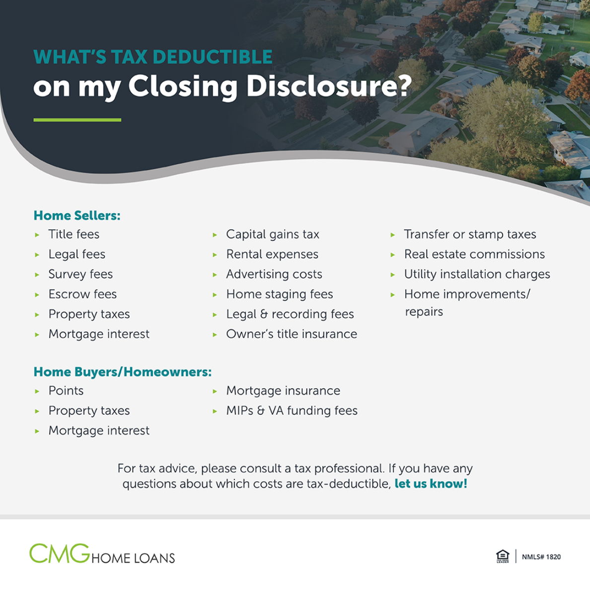 mortgagesbyeric's tweet photo. It's almost that time! ⏰ Take a look at your closing disclosure for items that may be tax-deductible! ✅
#TaxDeductions #ClosingStatement https://t.co/SXlFtHcWFt