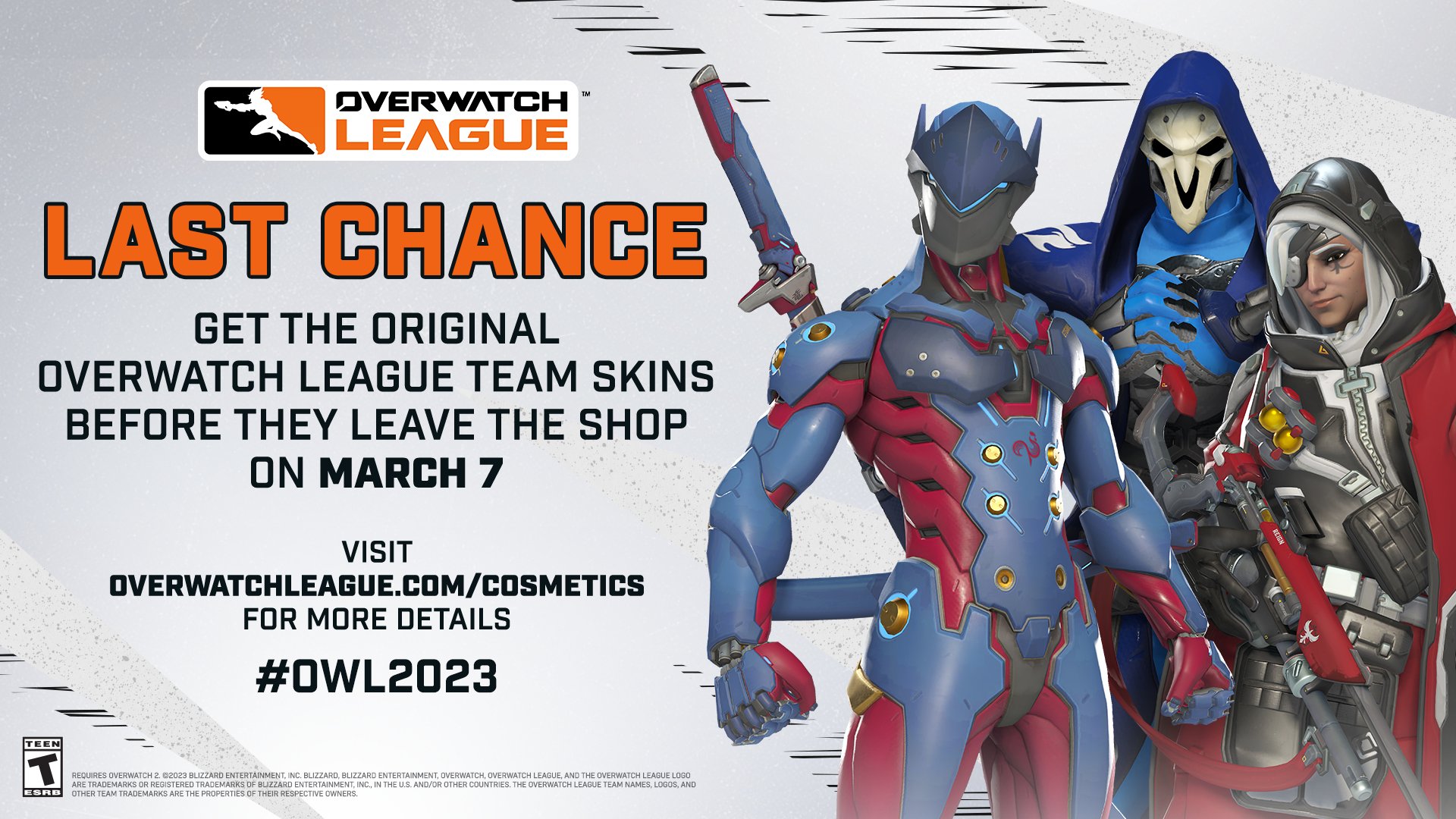 Overwatch League on X: You can get all four of these skins by