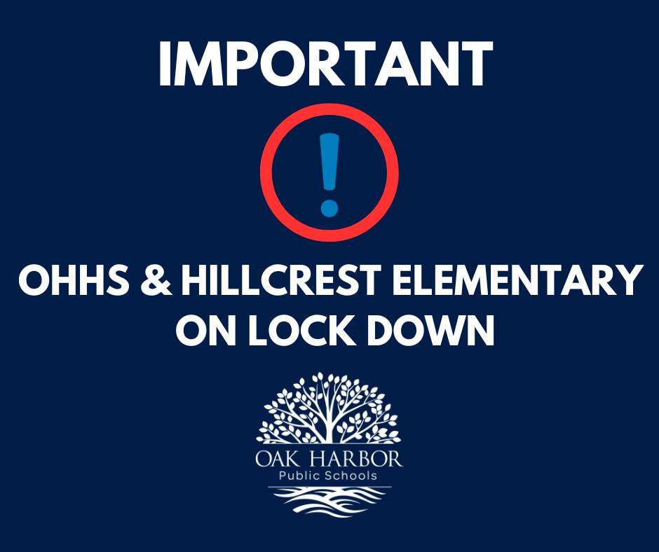 OakHarborPS's tweet photo. UPDATE by Oak Harbor PD: OHPD units responded to reports of an incident at the High School at approximately 10:06 a.m. At this time, the incident appears to be a hoax. Please avoid the area to allow the officers to continue to clear the scene and insure everyone is safe. https://t.co/8a3jqzLZkC