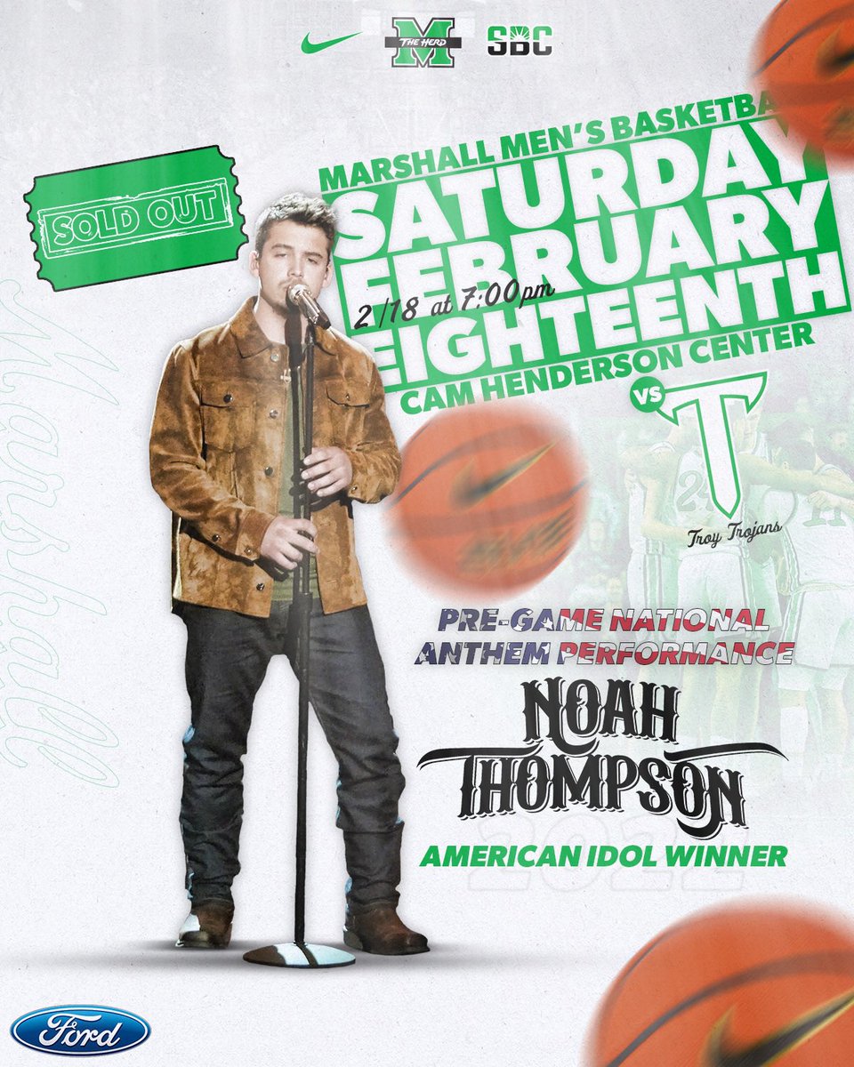 HerdHospitality's tweet photo. Want the chance to win TWO (2) tickets to the 2️⃣ SOLD-OUT @Herd_MBB games this week?! 

➡️ 1,500 T-Shirts will be given out at the doors for Thursday’s game

🇺🇸🎤 @noahthompsonmu1 will be performing the National Anthem prior to Saturday’s game

RT this for your chance to win! https://t.co/21G6lHlzO4