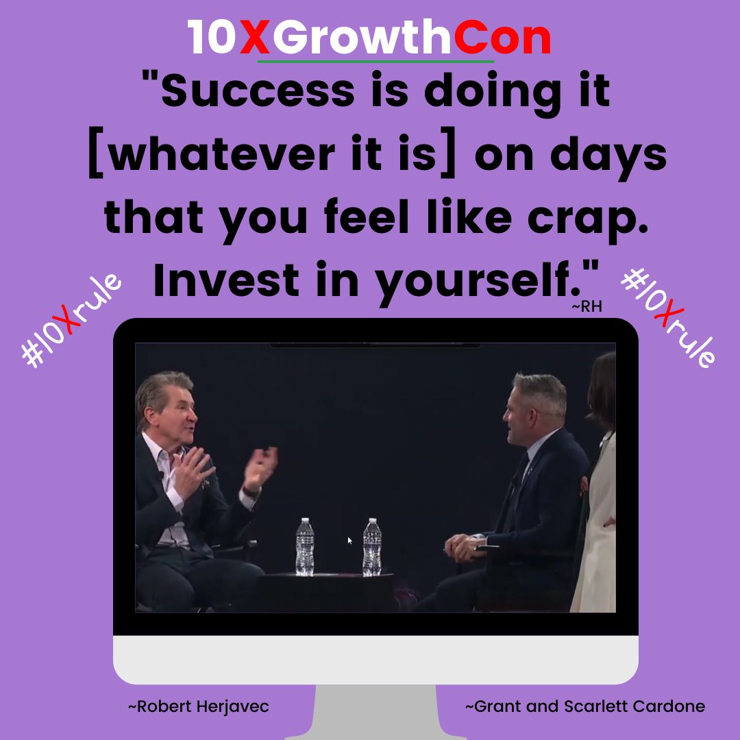 #10Xrule #10XGrowthCon @robertherjavec @GrantCardone What an amazing interview! Thank you for sharing your wisdom. @ScarlettCardone Great question.
'Nobody wants to be left out.' ~RH
