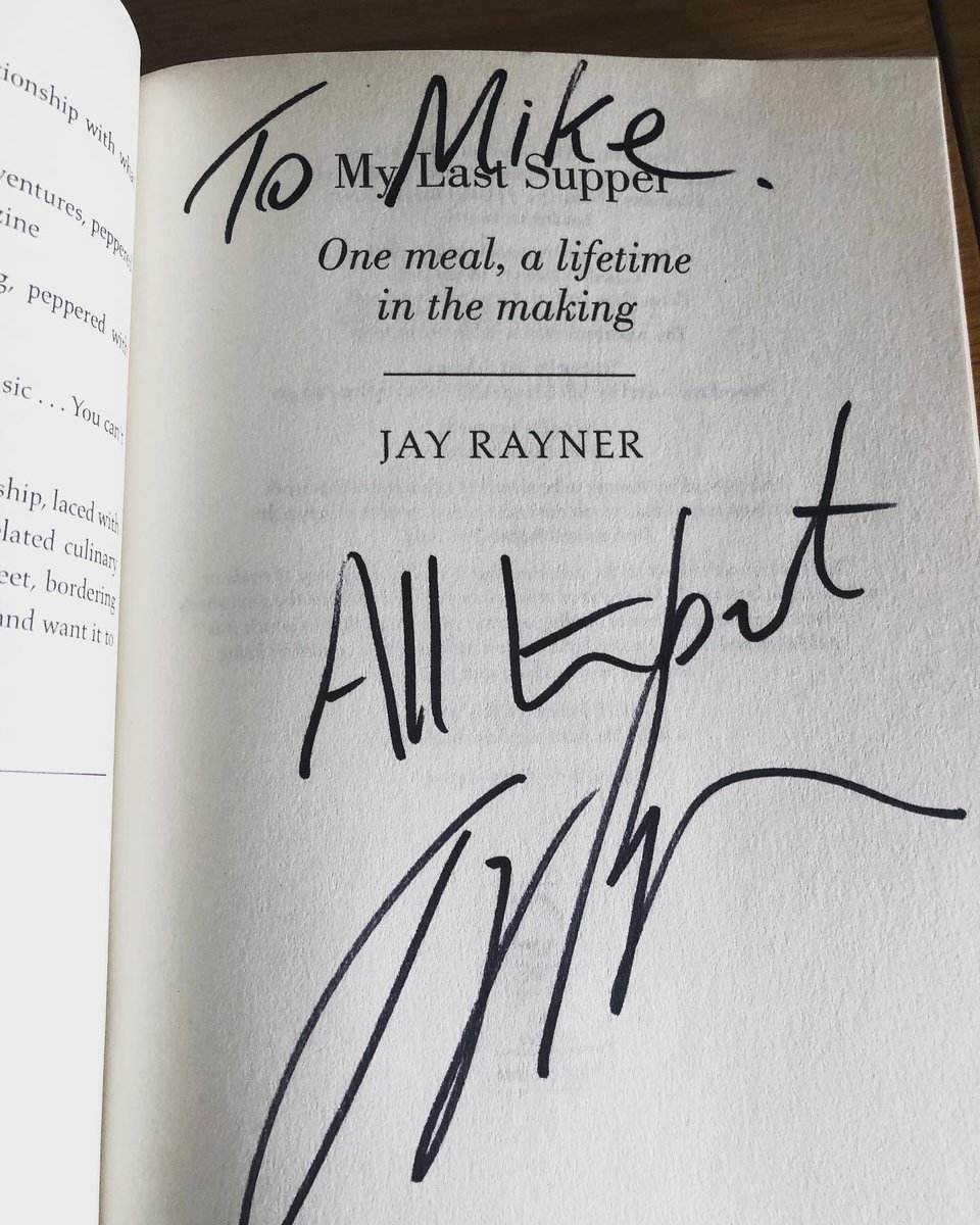 Food_A4thought's tweet photo. Finally got round to reading this, very entertaining and what a last supper π
Oysters π¦ͺ β
Snails π β
Pork π β
Chips π β
Mont Blanc π β
Sparkling Water π¦ β
Wine with a story π·β
@jayrayner1
#LastSupper #JayRayner #Entertaining #GoodBook #GreatFood #Oysters #Snails https://t.co/kfE8iy4EnY