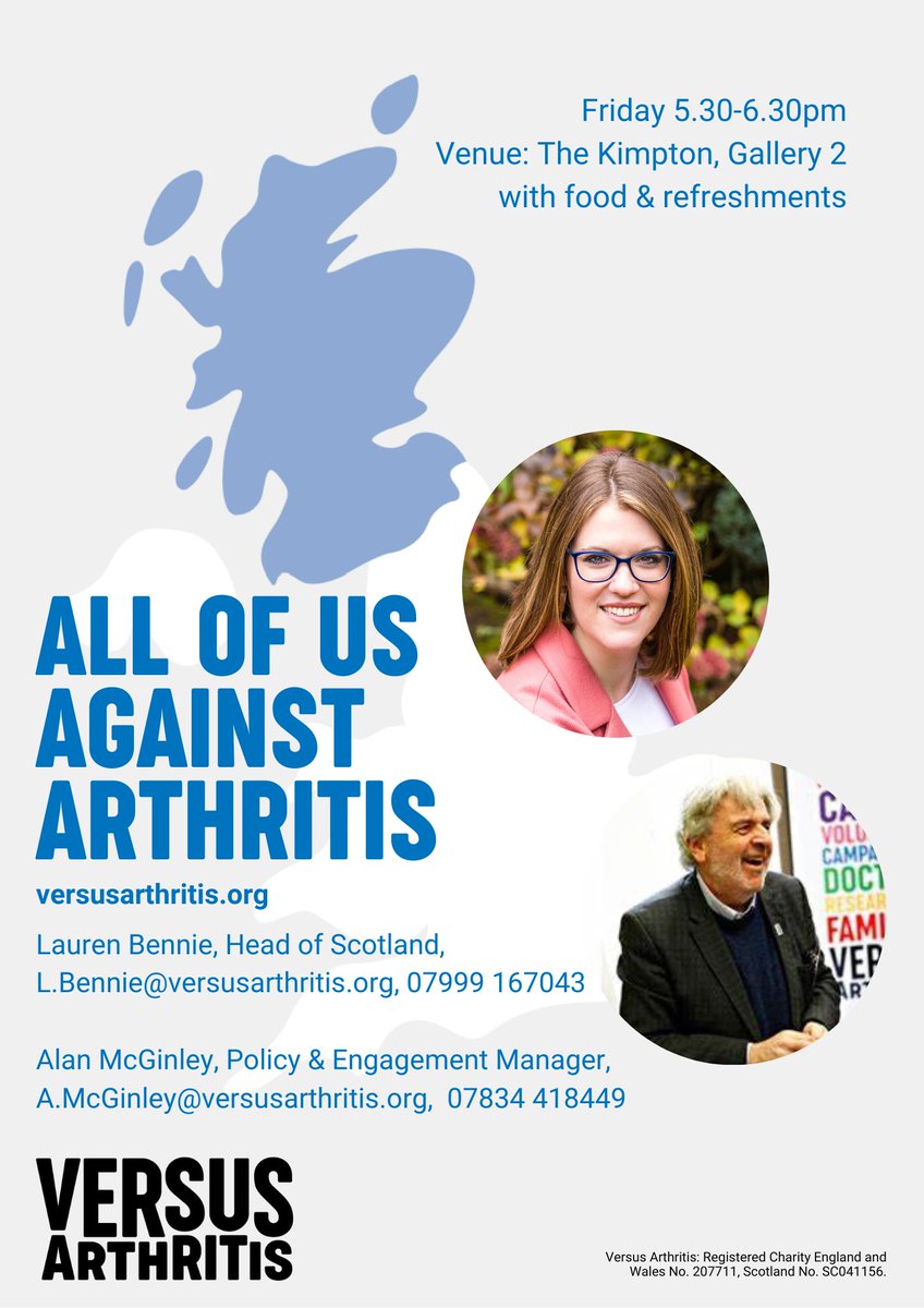 Scotland Versus Arthritis on Twitter "Let's connect at ScotLab23 Head