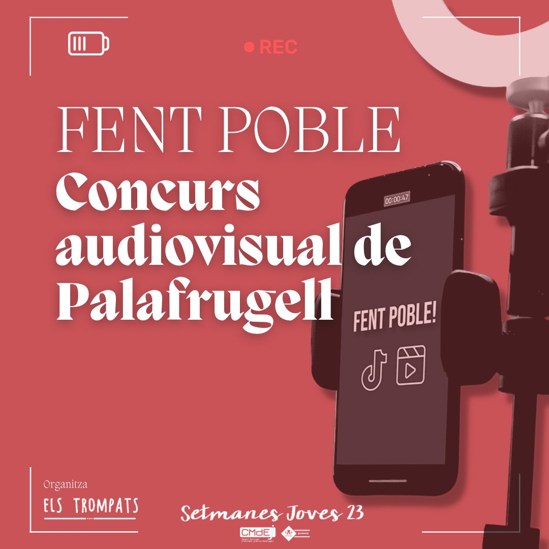 elsTrompats's tweet photo. Ja tenim aquí la segona edició del «Fent Poble: concurs audiovisual de Palafrugell» 🍿🤳🏼📱

🔗 Pots consultar les bases a l’enllaç de la nostra bio!

Per a més informació, consulta el nostre Instagram! https://t.co/aaein0JfL0