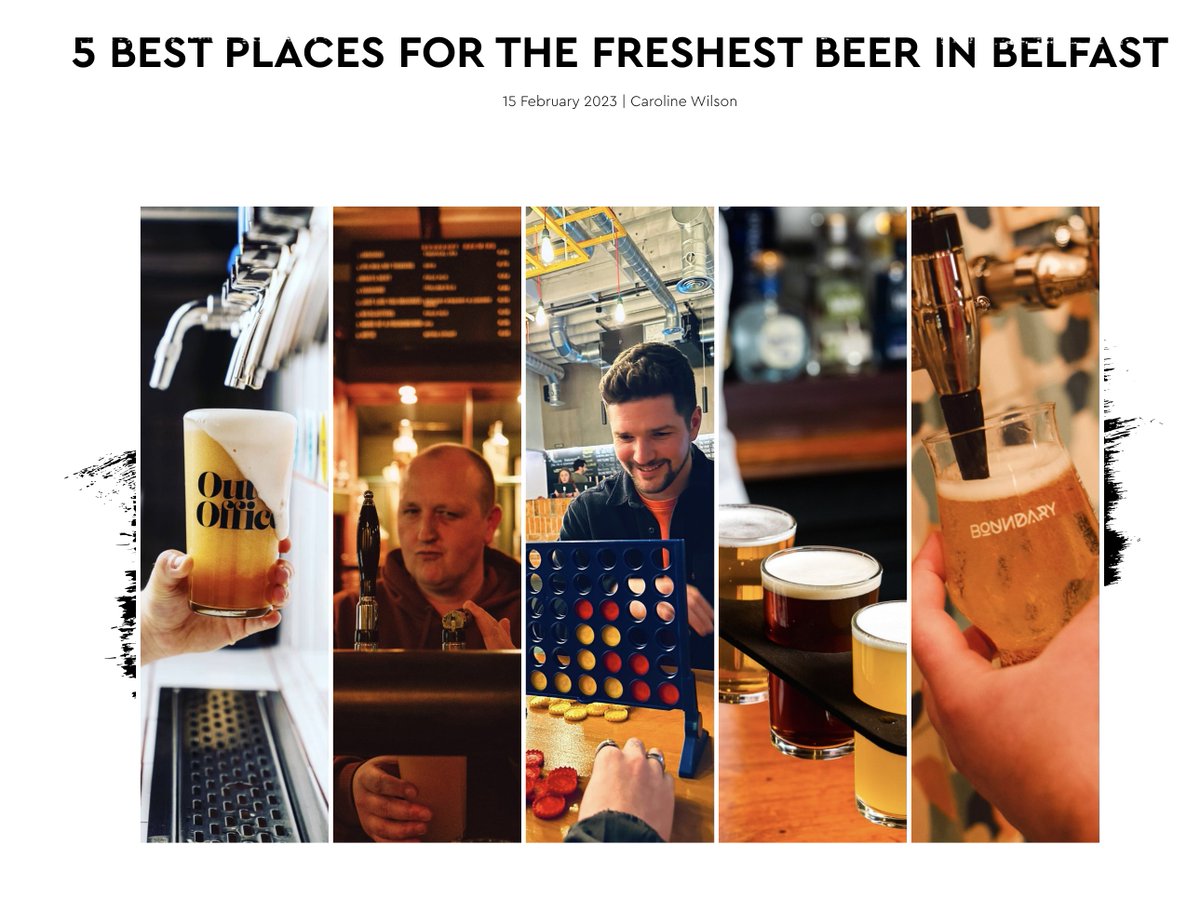 I wrote about one of my favourite things.. beer!  Here are 5 places in #belfast for the freshest beer.. even if you don't like beer, there are some top tips 😉 tasteandtour.co.uk/blog/5-best-pl…