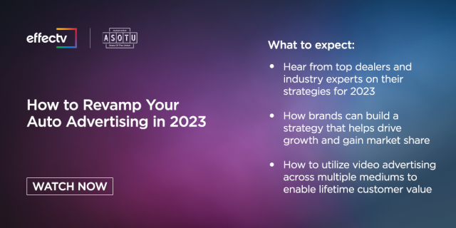 Georgia Wright-Hewitt (@wright_hewitt) on Twitter photo Learn how to revamp your video ad strategy in this on-demand webinar hosted by <a href="/asotu_/">ASOTU | More Than Cars</a> and featuring Anthony Jingoli, Director of Automotive at @Effectv. #ComcastEmp bit.ly/40VpeDo Learn how to revamp your video ad strategy in this on-demand webinar hosted by <a href="/asotu_/">ASOTU | More Than Cars</a> and featuring Anthony Jingoli, Director of Automotive at @Effectv. #ComcastEmp bit.ly/40VpeDo