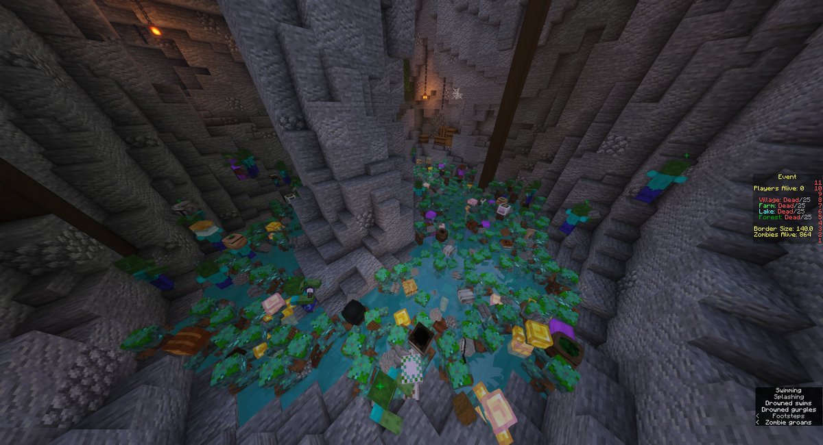 Here are some screenshots from the last 100-player event! Make sure to keep an eye out for the next one!