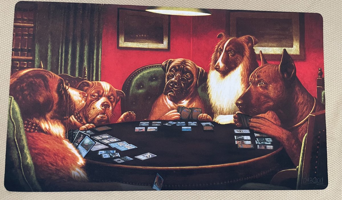 MistressMtg's tweet photo. Got a new playmat just in time for @EminenceMTG Punt City 2 in a few weeks. ❤️💕 Can’t wait for Lobby Con w my boys! @wtfitsnotbutter @Viral_Drake https://t.co/iDxXoFGr94