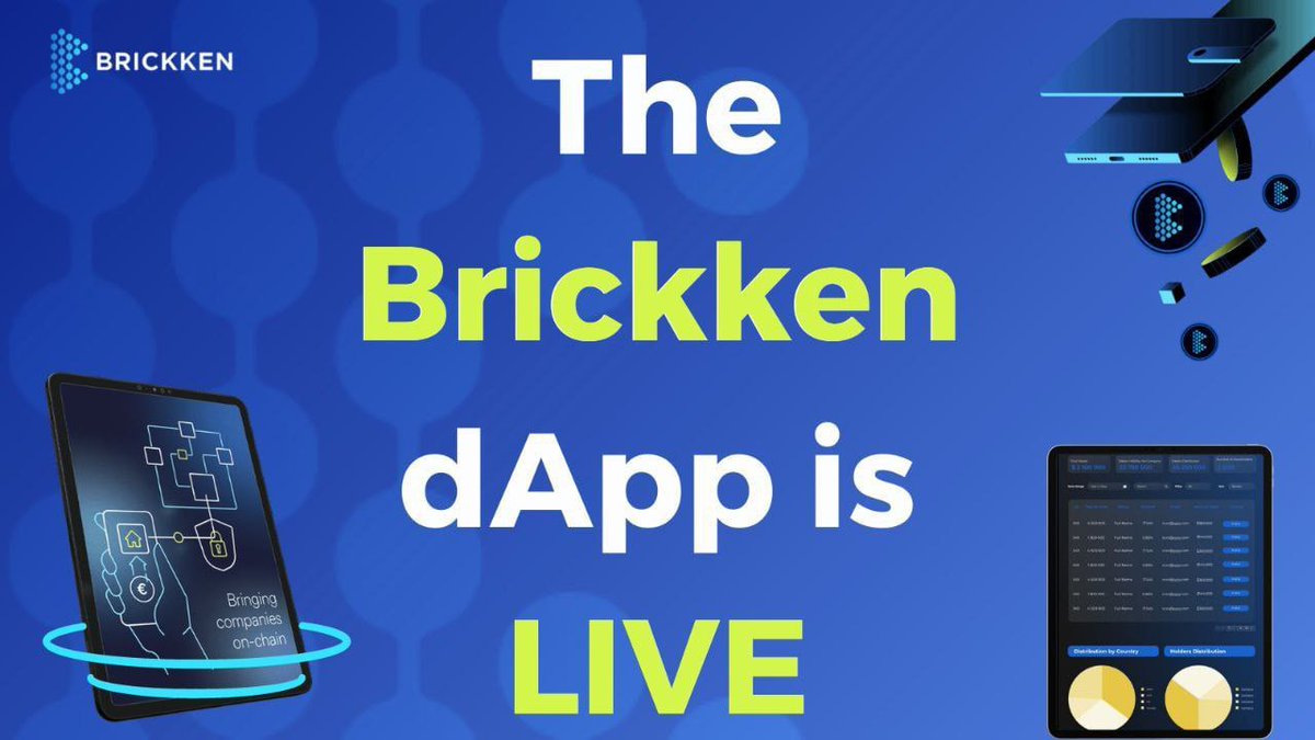 Chiclemzy2's tweet photo. The @Brickken team is pleased to declare that after two years, the Brickken Token Suite is officially live on Ethereum Mainnet.
The #Brickken App has been launched on the #Enthereum mainnet. 🎉
#Brickken #BrickkenSTO $BKN https://t.co/yb8TmB0Vm0