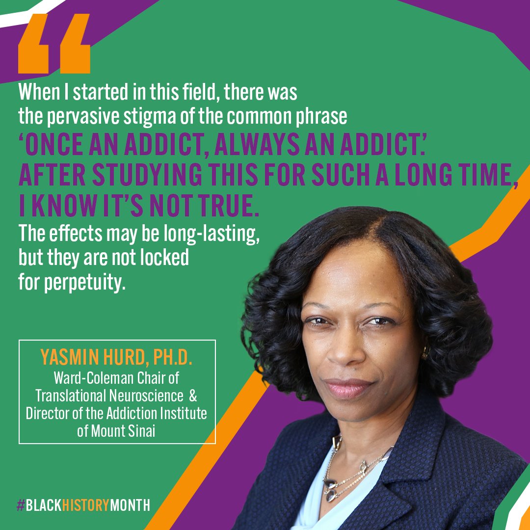ToEndAddiction's tweet photo. Professor Yasmin Hurd, Ph.D., the director of the Addiction Institute of @MountSinaiNYC, is an incredible leader whom we respect deeply at Partnership to End Addiction. @SinaiBrain @HurdLab (1/2) https://t.co/mirr3ESLmM