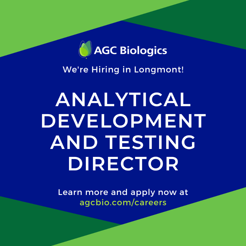 AGCBiologics's tweet photo. Are you an experienced leader who strives for excellence and quality in the projects you help manage? We are hiring an Analytical Development and Testing Director in Longmont, Colorado.
Learn more about the role: https://t.co/9ZLrOkswRD
#AGCBio #BiotechJobs #ColoradoJobs https://t.co/xczW0SCapy