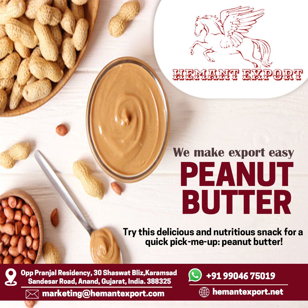 hemant_export's tweet image. Are #Planning to import #PeanutButter from #India?
.
#HemantExport is the #Destination for you.
.
Try this delicious and nutritious snack for a quick pick-me-up.
.
Peanut butter! Peanut butter is a great source of healthy fats, protein, and vitamins.