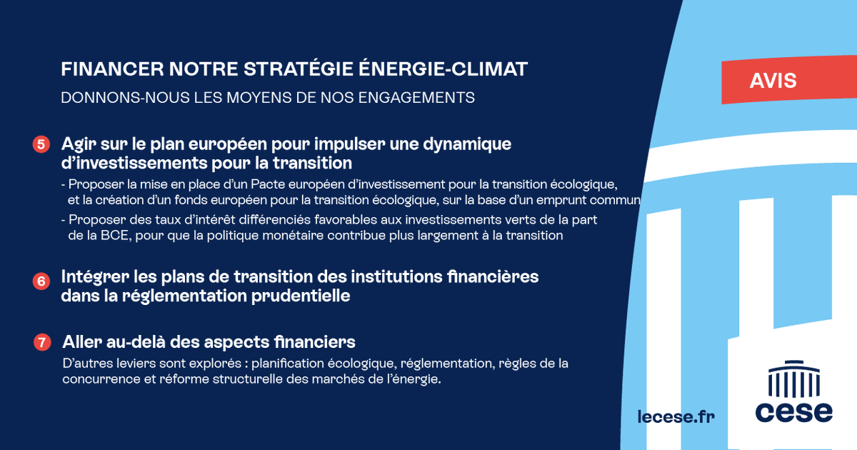 🔴Séance #financement SFEC
"S'appuyer sur ts les outils (subvention, signal-prix...) y compris non-financiers (réglementation, planification...) dans un objectif d’efficacité &amp; de justice sociale et programmer pluriannuellement les financements liés à la SFEC" conclut <a href="/JGrimlt/">Julia Grimault</a>