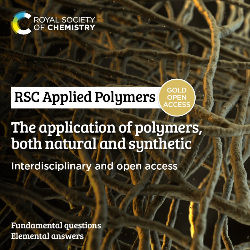 RoySocChem's tweet photo. Discover a dedicated place for applied research in our new gold #OpenAccess journals. RSC Applied Interfaces and RSC Applied Polymers are part of our new @RoySocChem offering, so we can meet your needs and advance discovery