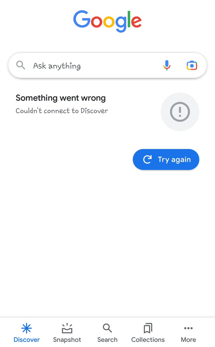TechHROverseas's tweet image. #googledown
Google discovery responding saying something went wrong ,😮...