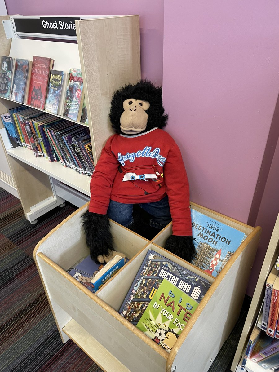 AingerLauren's tweet photo. @IntakeSchool  SA y2 and SA y6 holiday homework completed and Percy had a great time exploring the library, enjoyed a spot of colouring and using the computers 😊 https://t.co/eomoeSYZZl