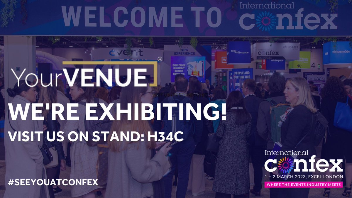 Are you attending <a href="/IntlConfex/">International Confex</a>? Come to our stand H34C and try our Wheel Of Fortune! Lots of FREE prizes, discounts &amp; merch up for grabs and of course, chat to our team about YourVENUE hire bookings for Summer Parties #Conferences #exhibitions and more for 2023 &amp; beyond