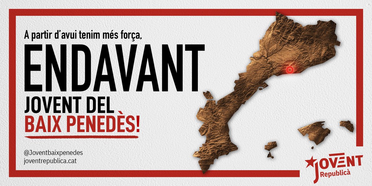 JoventRepublica's tweet photo. 📍 Aquests dies ha començat a caminar la nova secció local del @Jovent_BP 

Cada dia som més joves compromesos i organitzats per lluitar per la justícia social i la independència dels Països Catalans, som-hi! ✊ https://t.co/7VlAi9fuAF