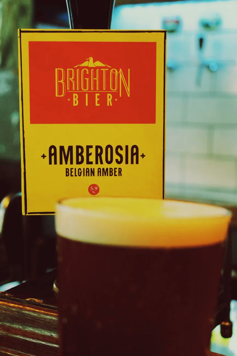 BrtnBierhaus's tweet photo. 𝗔𝗺𝗯𝗲𝗿𝗼𝘀𝗶𝗮
5.9% Belgian Amber CASK Ale.
Clean crisp amber ale with a twist of Belgian candy sugar.
On the Bar now!
#Brighton #Amber #Brewery #Beer #Ale #Cask #BrightonPub https://t.co/83OG68aWNV