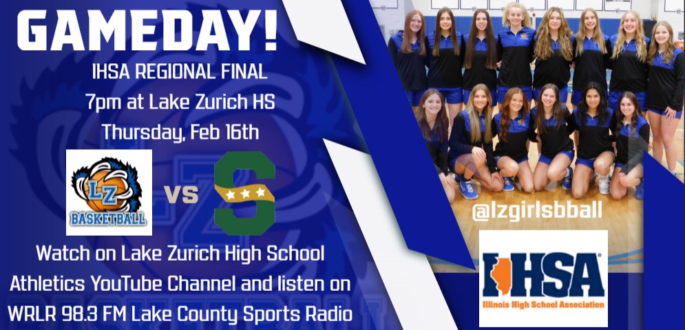 Regional Final Thursday Night 7pm at Lake Zurich!  Bears &amp; Patriots. Two teams with 100 combined wins the last two seasons. Going to be a great game! Tickets on the GoFan App. <a href="/lzhsathletics/">LZHS Athletics</a> <a href="/SHS_girlshoops/">Stevenson Girls' Basketball</a>