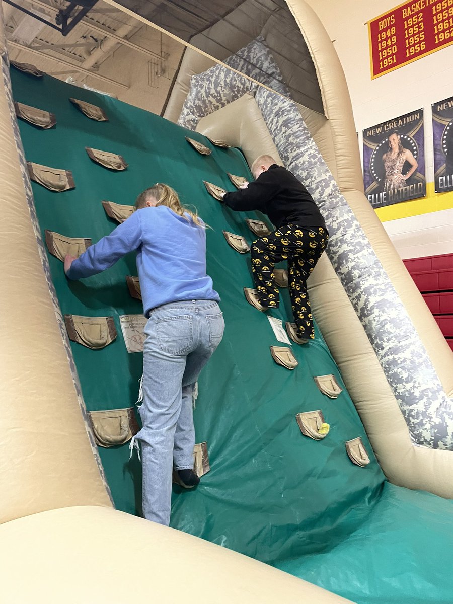 National Guard here today for Physical Education with an obstacle course!