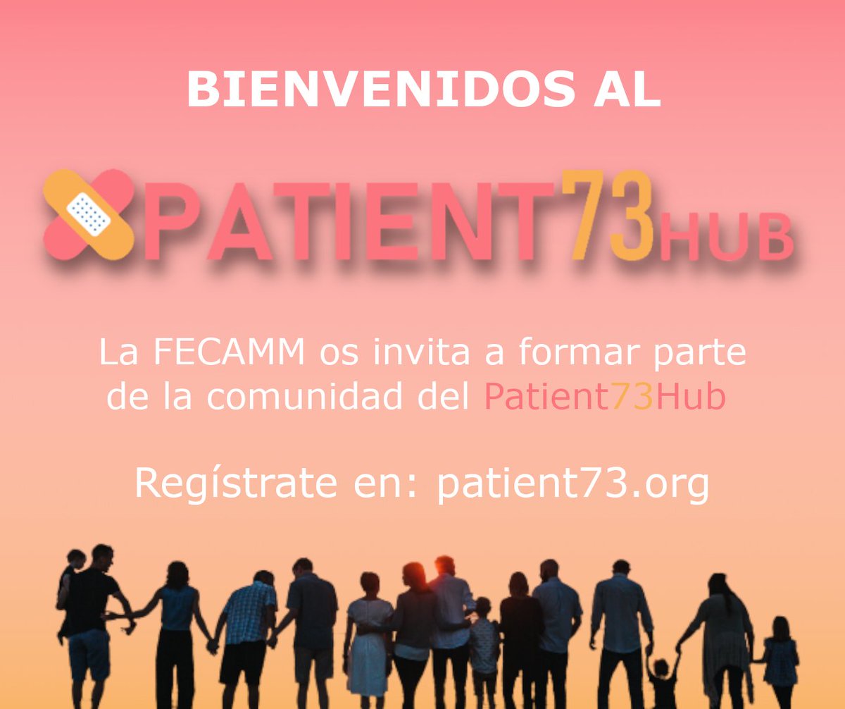 📢 Ya puedes registrarte en la plataforma #Patient73Hub, el nuevo proyecto de la FECAMM que quiere ser el punto de encuentro de la comunidad de enfermedades minoritarias.

🔗 patient73.org/portal1/M_item…

#Patient73 #FECAMM #malaltiesminoritàries #enfermedadesraras #rarediseases