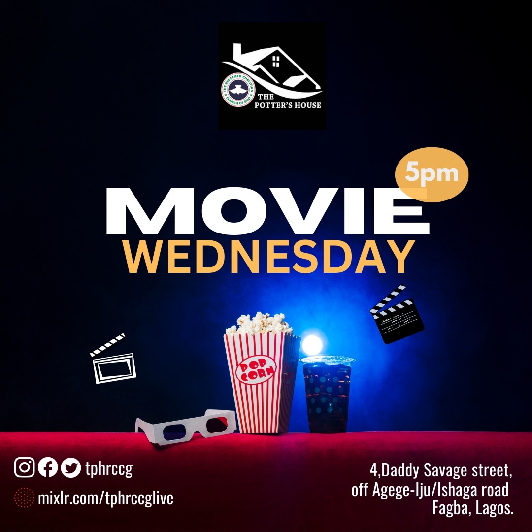 tphrccg's tweet photo. After a long day of fasting, join us in Church by 5 PM as we fellowship together in prayers for an hour, after which we will "Netflix and chill"🌝🎉

You know the drill now, invite someone so you don't come alone.
It's Movie Wednesday fam! 🎉🎉🎉🎉🎉 https://t.co/L4Oovm4TfV
