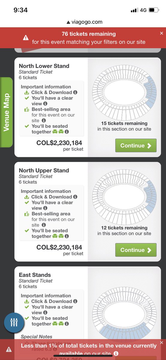 laydini1's tweet photo. Cómo es posible que la página Viagogo esté revendiendo las boletas de RBD, precios de 1.500.000 para norte cuando en realidad costaban 90mil pesos 😶#rebelde #eticket #RebeldeEnColombia https://t.co/rlfOx8PdTY