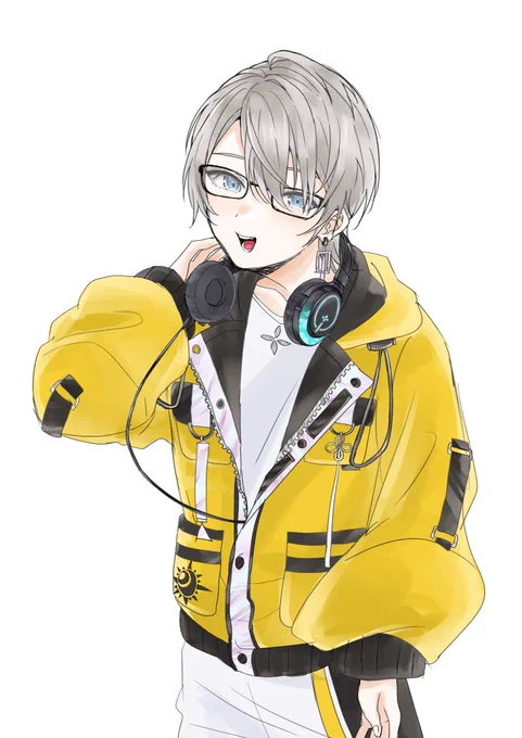 #甲斐田晴の新衣装 #描いた晴ペショ髪もメガネも最高すぎるんだよね… 