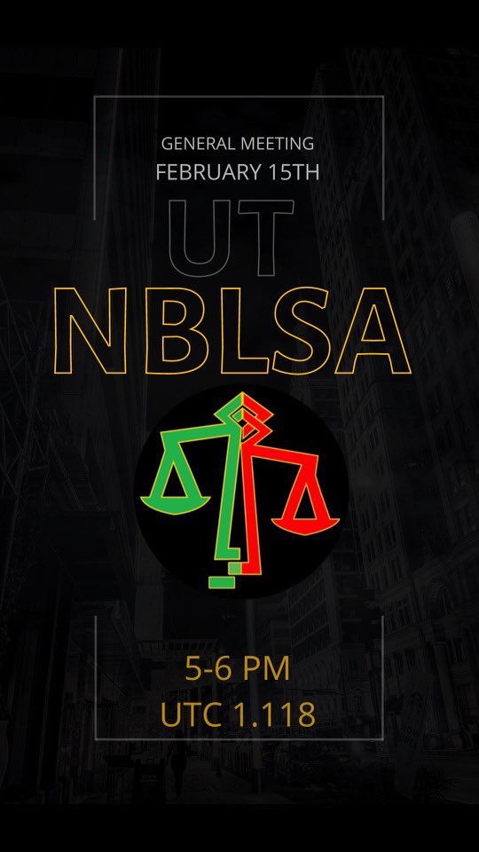 PreLaw_NBLSA's tweet photo. NBLSA general meeting tonight! 5-6 (food will be provided)! https://t.co/AYmcejt3of