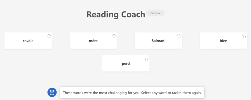 Elisabeth13's tweet photo. Playing around with @Microsoft immersive reader Read Aloud function in French - wow this is pretty cool.  Great feedback on pronunciation AND has practice on missed words at the end. Students could easily screenshot results to turn in.  #langchat https://t.co/LZhE9UqhBa
