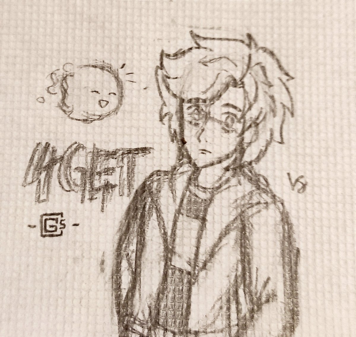 Vanilla_Shay's tweet image. "Maybe I'll forget about it..."
Drew this on a table cloth bcs why the heck not
#CG5fanart #4GET