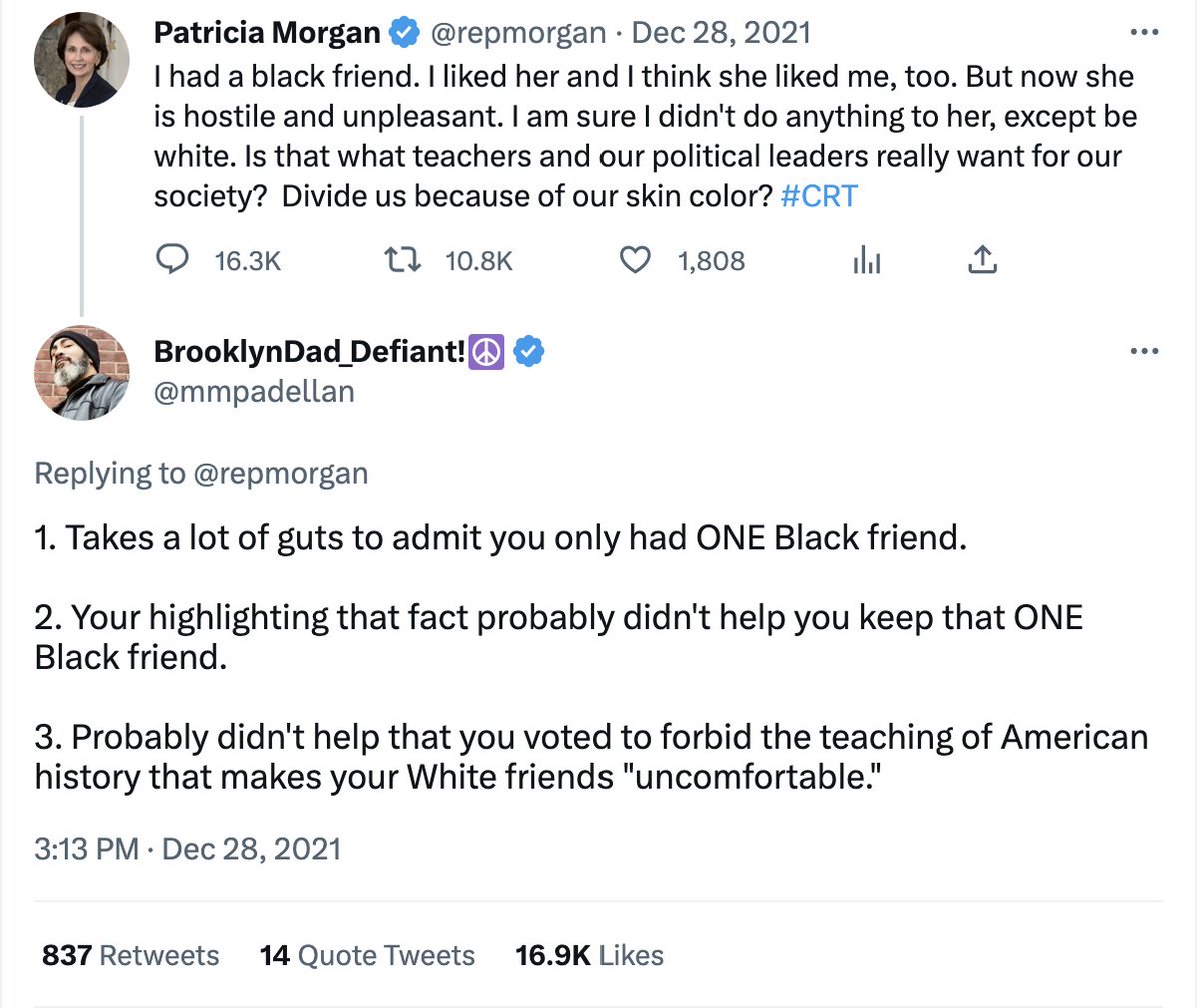 This tweet must be preserved for the ratio hall of fame. 

Also shout out to the #blackfriend for your sacrafices