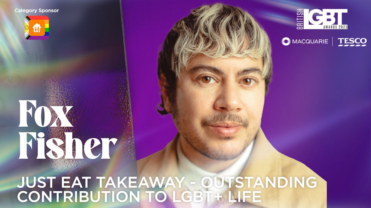 Artist, author, filmmaker and trans campaigner @theFoxFisher is a @JustEatUK 🎞️ Top 10 Outstanding Contribution to LGBT+ Life 🎞️ nominee at the 2023! Find out more about Fox's vast roster of work #BritishLGBTAwards here britishlgbtawards.com/just-eat-top-1…