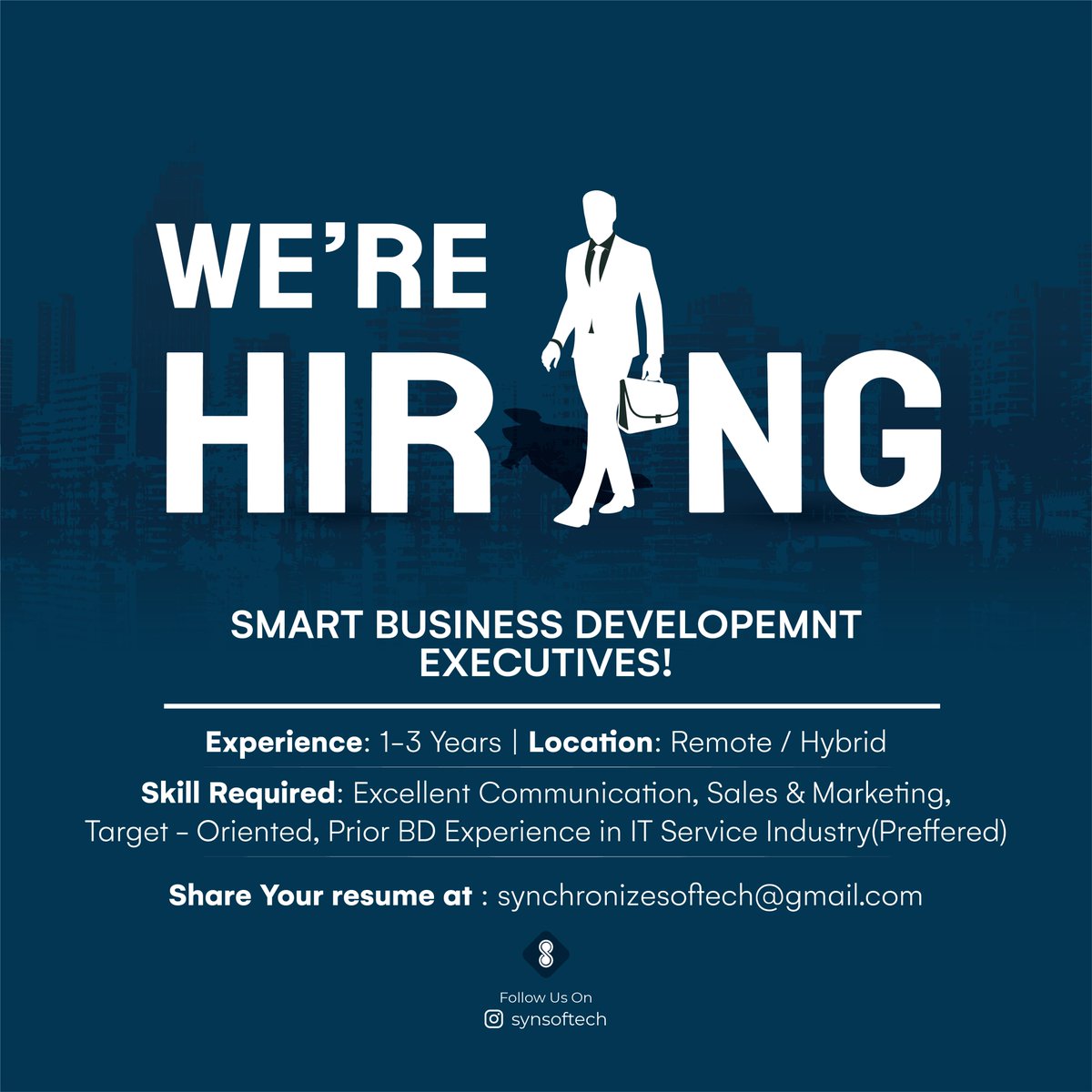 syncsoftbhuj's tweet photo. Hiring Alert! https://t.co/gCMbGgAajN