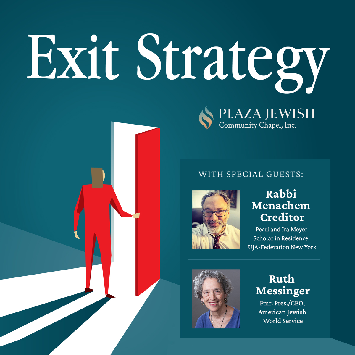A new episode of Exit Strategy is up! <a href="/ruth_messinger/">Ruth Messinger</a> and <a href="/rabbicreditor/">Rabbi Menachem Creditor (he/him)</a> explore the topic of global grief with host Stephanie Garry. What is it, and how can we as individuals and communities process the world around us?

Click to listen! bit.ly/3S2QFqT