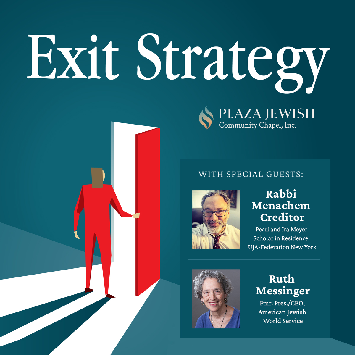 A new episode of Exit Strategy is up! @ruth_messinger and @rabbicreditor explore the topic of global grief with host Stephanie Garry. What is it, and how can we as individuals and communities process the world around us? Click to listen! bit.ly/3S2QFqT